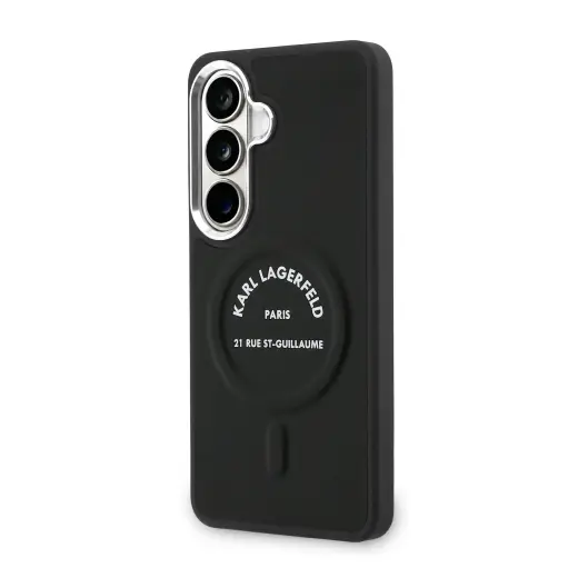 Karl Lagerfeld PU RSG Logo чехол с поддержкой MagSafe для телефона Samsung Galaxy S26+ чёрный