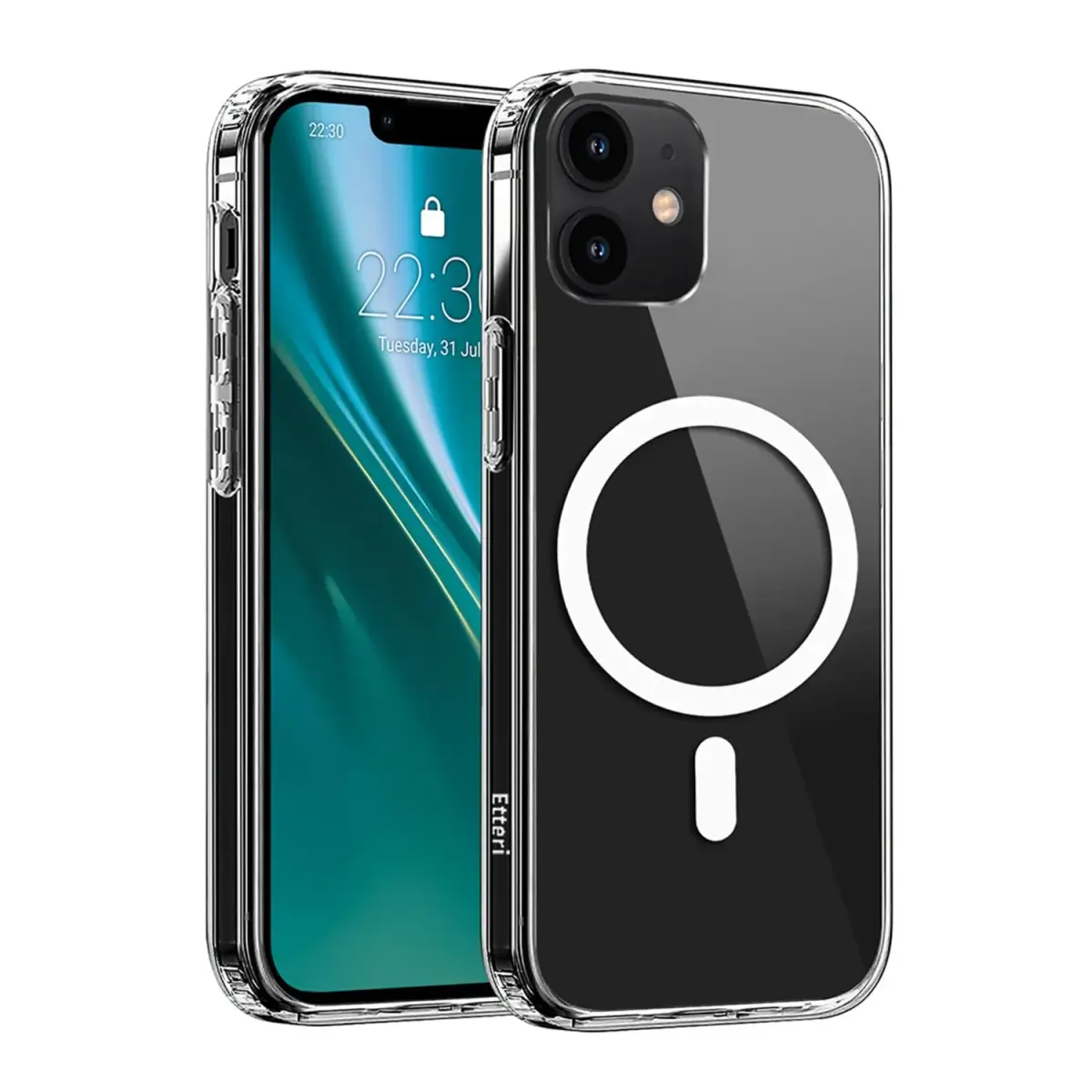 Etteri Hybrid Mag maciņš ar MagSafe atbalstu telefonam iPhone 12 | iPhone 12 Pro caurspīdīgs