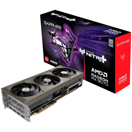 SAPPHIRE NITRO+ AMD RADEON RX 9070 GAMING OC 16GB DUAL HDMI / DUAL DP