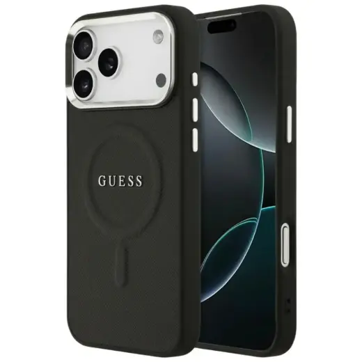 Guess Classic Logo MagSafe case for Phone 18 Pro Max / 17 Pro Max black