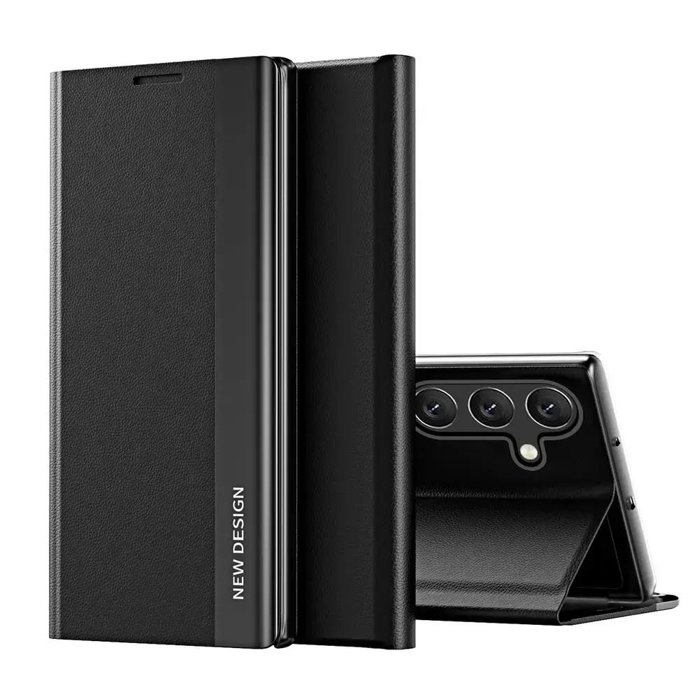 Sleep Case Pro grāmatveida maciņš ar statīvu telefonam Samsung Galaxy A24 4G (A245) melns