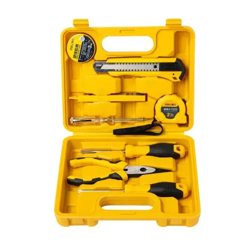 DELI TOOLS household tool Set 8pcs|set Yellow