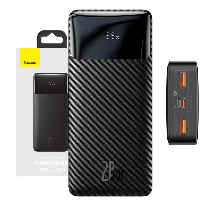 Powerbank Baseus Bipow 20000mAh, 20W (black)
