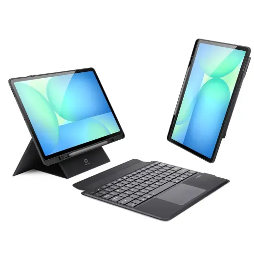 Dux Ducis DK Series planšetdatora maciņš ar klaviatūru Galaxy Tab S10 FE+ melns