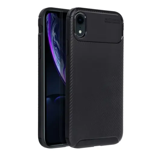 Carbon Premium telefono dėklas iPhone XR juodas