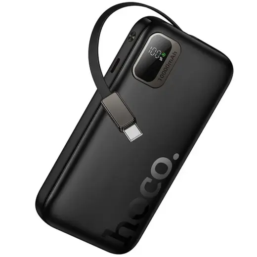 Hoco Q51 ārējais akumulators (powerbank) | 10 000 mAh | 20W | PD, QC | USB-C | melns