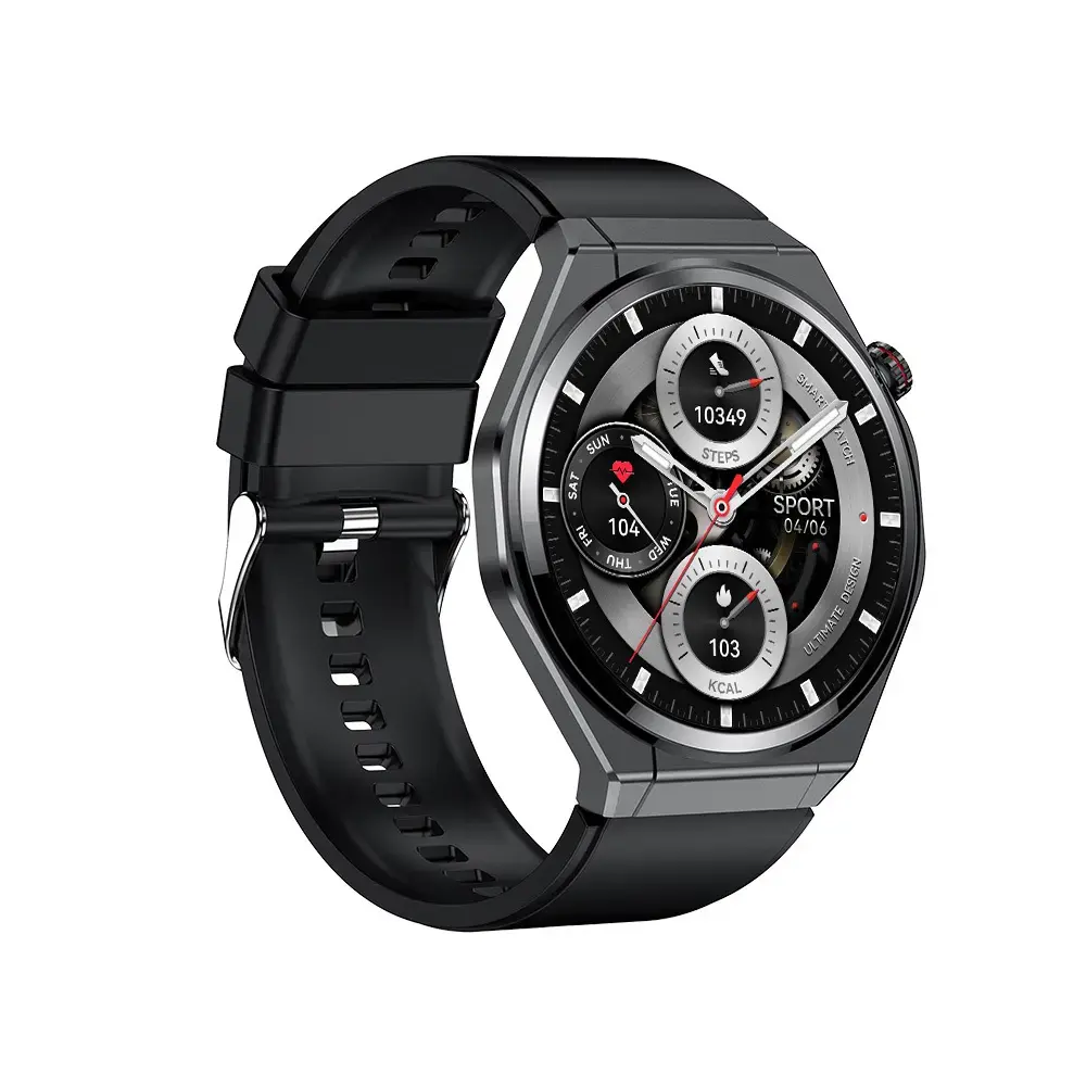 Blavec Smartwatch U-02 Kenzo HD AMOLED Voice Call (SWU0-B) czarny + 1 pasek