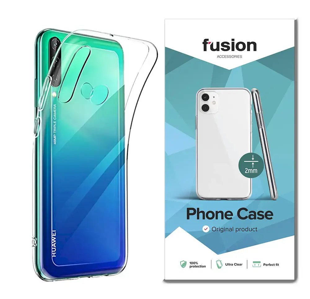 Fusion Ultra Clear Series 2 mm Silikona Aizsargapvalks Huawei P40 Lite E Caurspīdīgs (EU Blister)
