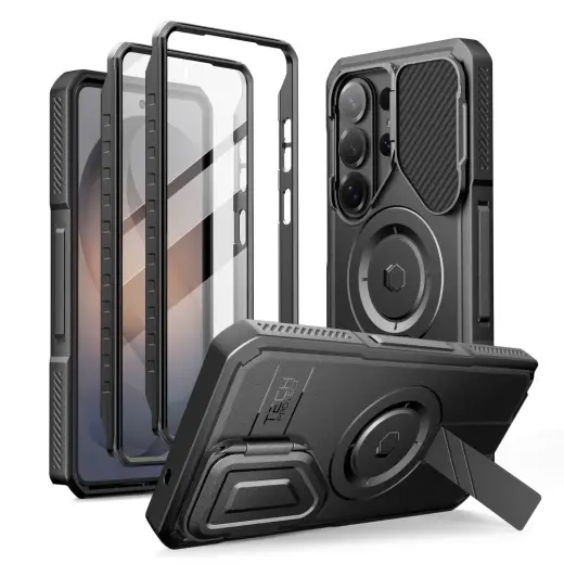 Tech-Protect Kevlar 2-set maciņš ar MagSafe atbalstu telefonam Samsung Galaxy S26 Ultra (S948) melns