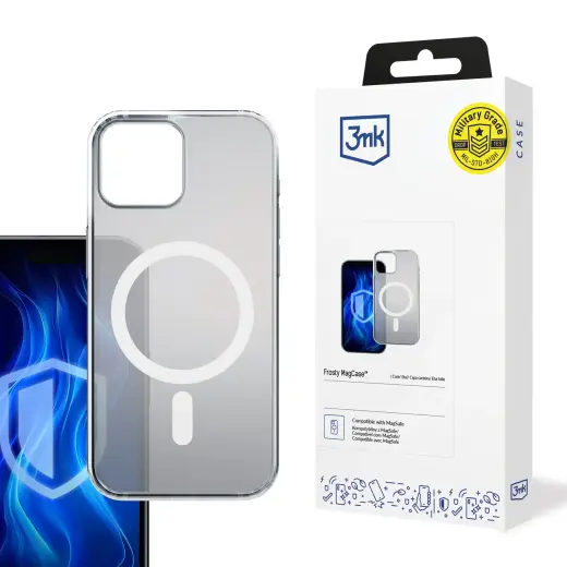 3mk Frosty MagCase чехол с поддержкой MagSafe для телефона iPhone 14 Plus белый
