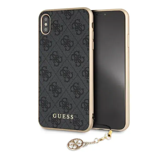 GUHCI65GF4GGR Guess Charms Hard Case 4G Grey for iPhone XS Max