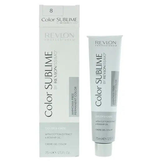 Revlon, Color Sublime, Permanent Hair Dye, 8 Light Blonde, 75 ml
