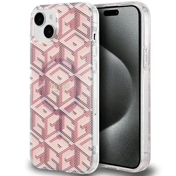Guess GUHMP15MHGCUSTGP iPhone 15 Plus | 14 Plus 6.7" różowy|pink hardcase IML GCube MagSafe