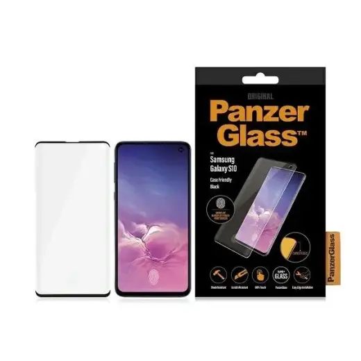 PanzerGlass Super+ защитное стекло для телефона Samsung Galaxy S10 с черной рамкой