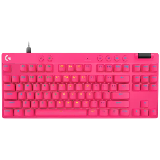 LOGITECH G PRO X TKL RAPID Gaming Keyboard - MAGENTA - US INT'L - USB - EMEA28i-935 - LINEAR