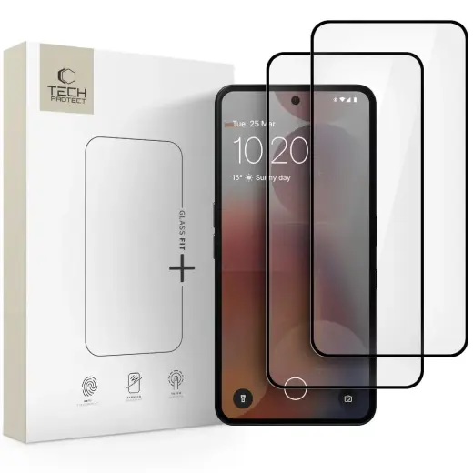 SZKŁO HARTOWANE TECH-PROTECT GLASS FIT+ 2-PACK NOTHING PHONE 3A | 3A PRO BLACK