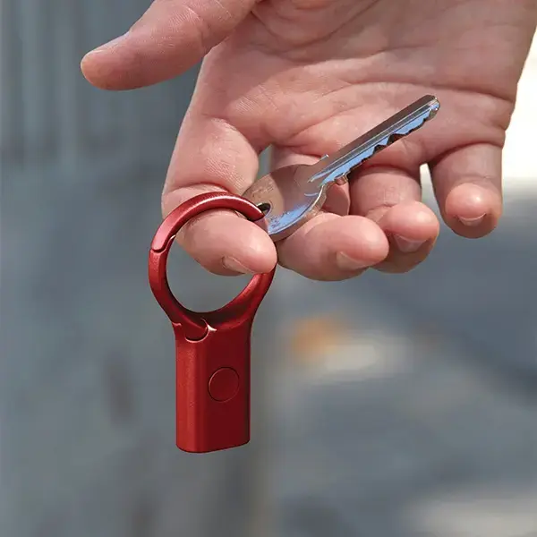 Lexon Nomaday Keychain with Flashlight dark red LL136DR