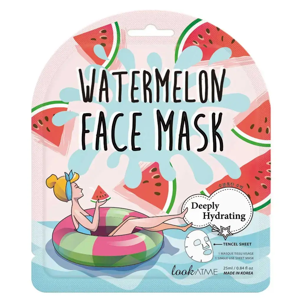 Look At Me, Look At Me, Watermelon, Deep Moisturizing, Sheet Mask, For Face, 25 ml