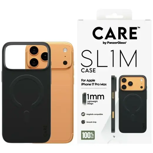 CARE by PanzerGlass SL1M telefoni ümbris MagSafe toega iPhone 17 Pro Max must