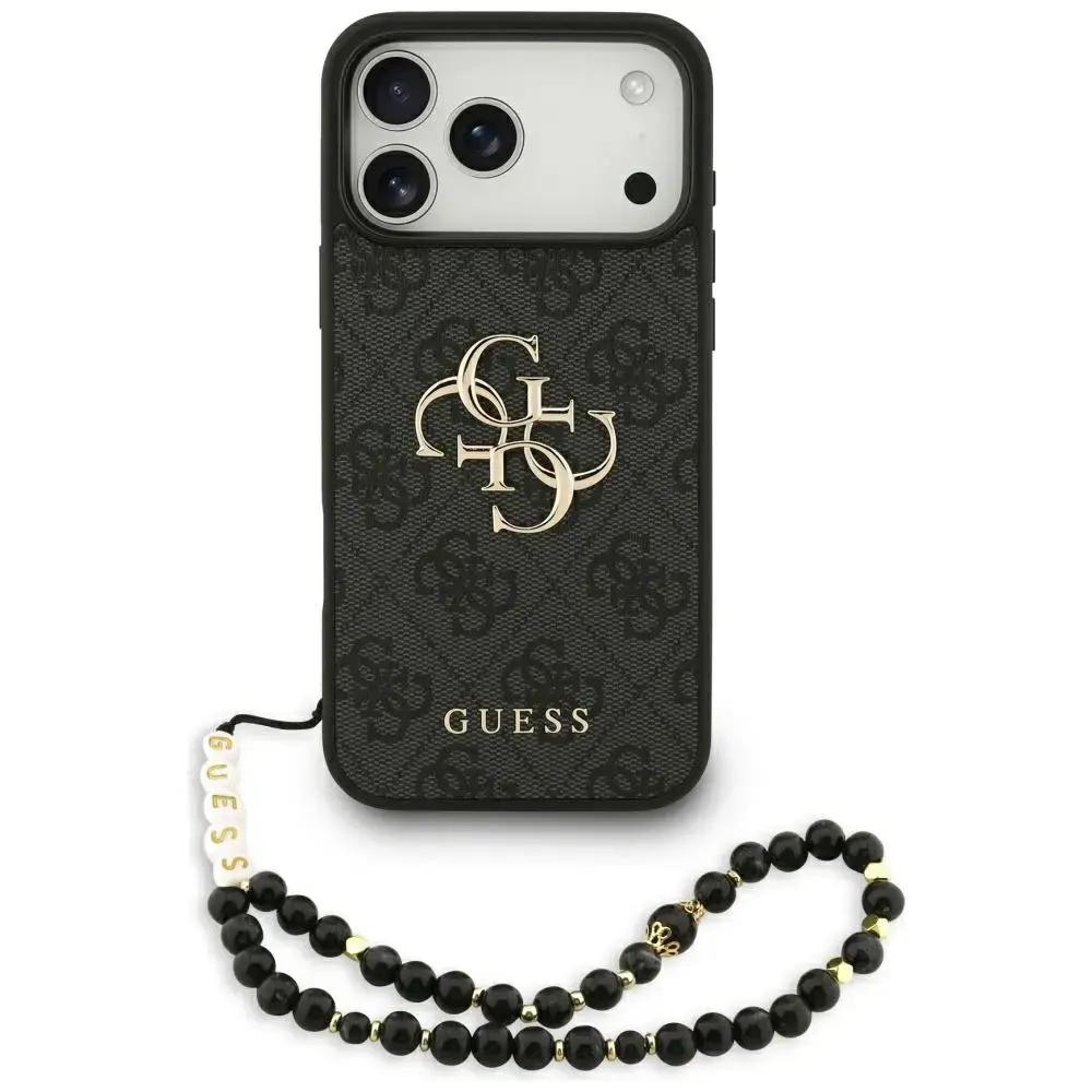 Guess 4G Strap 4G Classic Logo maciņš telefonam iPhone 17 Pro Max melns