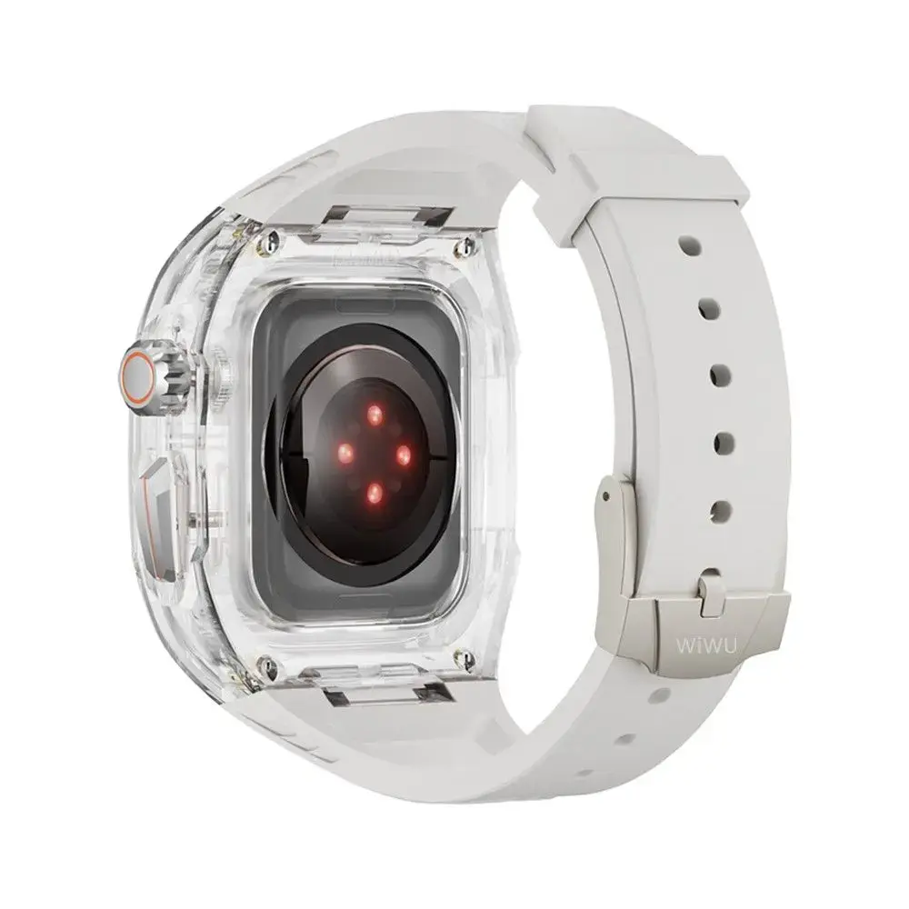 WIWU Rambo viedpulksteņa siksniņa priekš Apple Watch (42/44/45 mm) | silikons | balta
