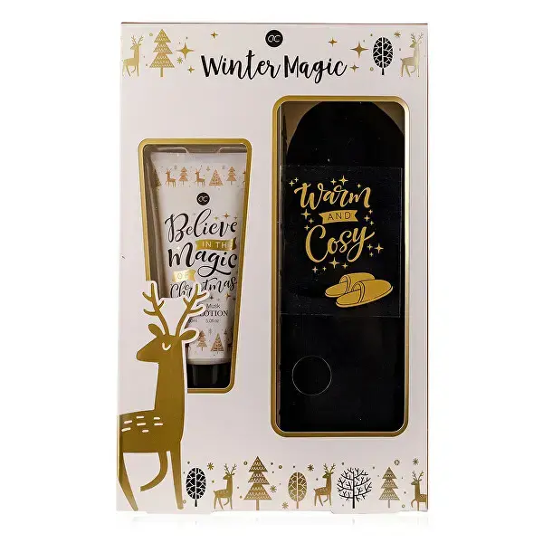 Accentra Winter Magic Set Foot Care Gift Set with Slippers