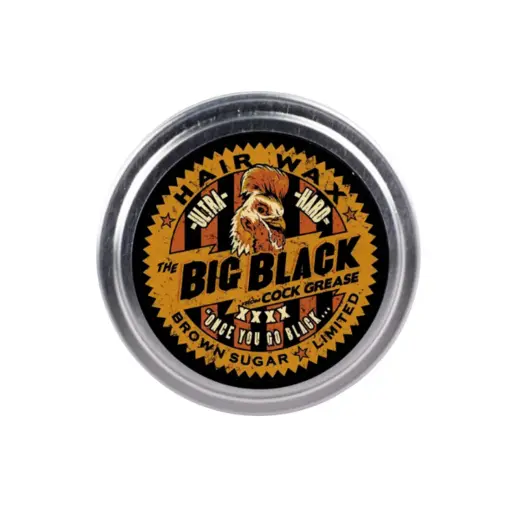 Cock Grease, Ultra Hard The Big Black XXXX, Hair Styling Pomade, For Definition & Texture, Strong Hold, 100 g