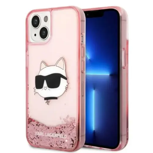 Karl Lagerfeld KLHCP14SLNCHCP iPhone 14 6,1" różowy|pink hardcase Glitter Choupette Head