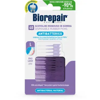 Biorepair Disposable Rubber Picks L - Mezizubní párátka 40.0ks