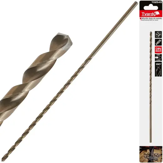 Ilgas HSS DIN1869 4.5 x 235mm Auksinis Metalinis Sraigtinis Grąžtas