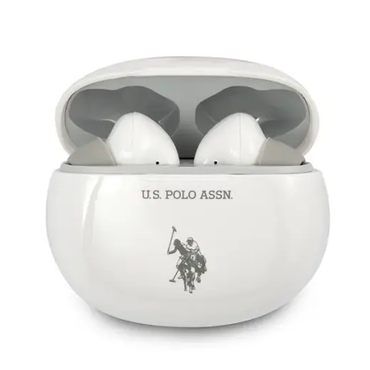 US Polo słuchawki Bluetooth USTWS1WH TWS  + stacja dokująca biały|white