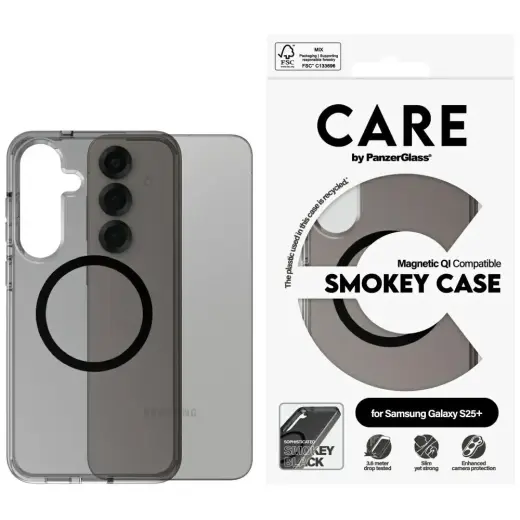 Etui CARE by PanzerGlass Flagship Urban   Combat QI do Samsung Galaxy S25+ czarny
