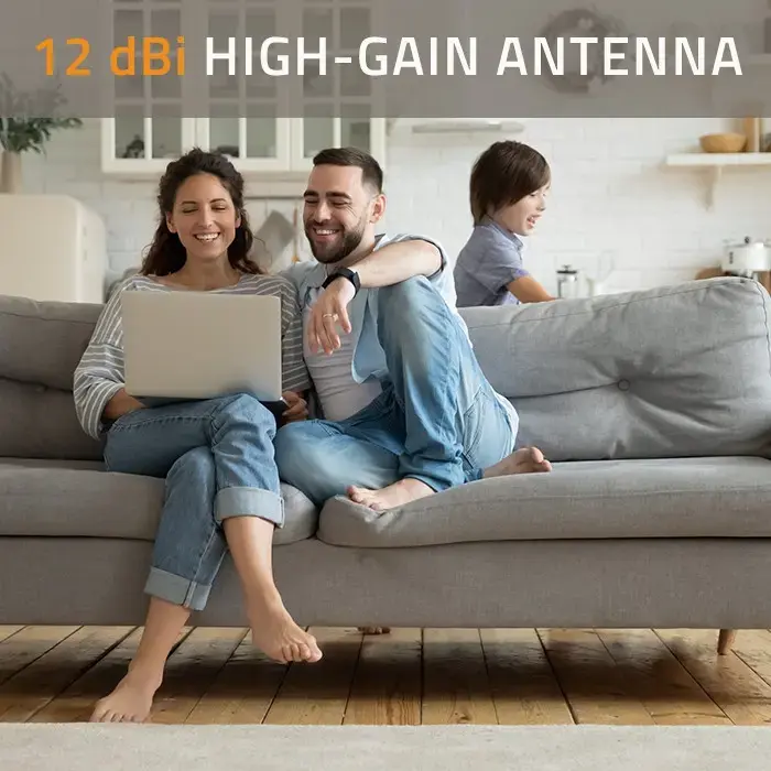 Qoltec LoRa Antenna | 12dBi | Omnidirectional | Outdoor | Fiberglass | 868 MHz | 1.5m