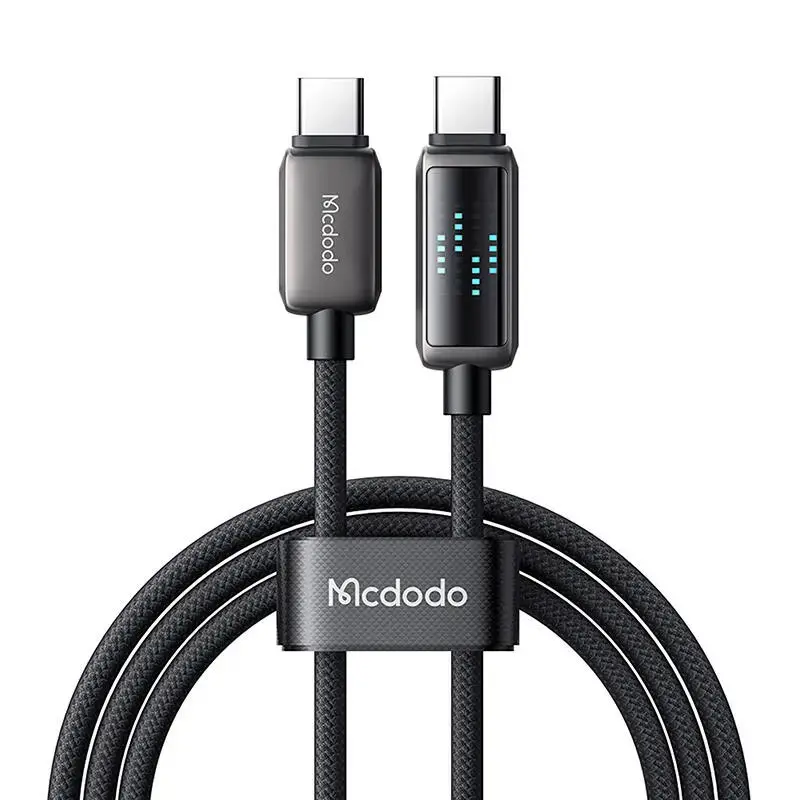 Mcdodo CA-4250 data transfer and charging cable | USB-C to USB-C | 100W | with LED display | 1.2m | black