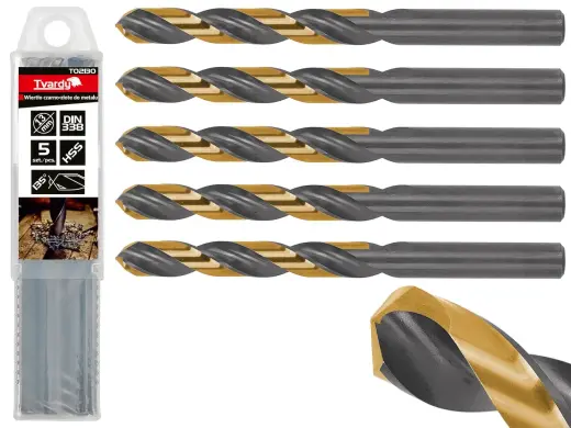 HSS 13.00mm melni-zelta metāla vītņurbis
