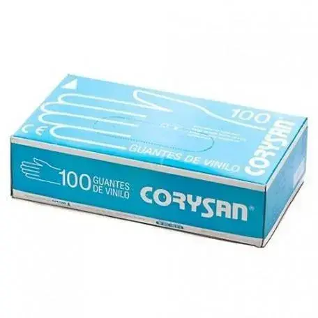 CORYSAN Medium Size Vinyl Gloves 100 Units