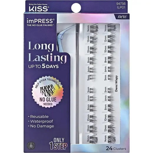 KISS, Ciglia Finte, Impress Press on Longlasting False Eyelashes 01 (Ciglia Artificiali)