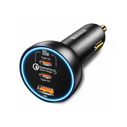 Baseus 160W autolaadija | 100W | QC | USB-C, USB-A | hall