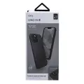 UNIQ etui Lino Hue iPhone 12 Pro Max 6,7" czarny|ink black Antimicrobial Photo
