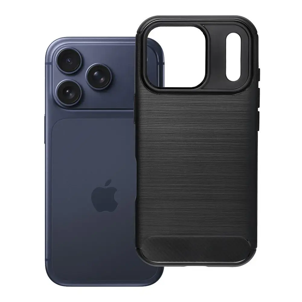 Carbon 2.0 maciņš telefonam iPhone 17 Pro | iPhone 18 Pro melns
