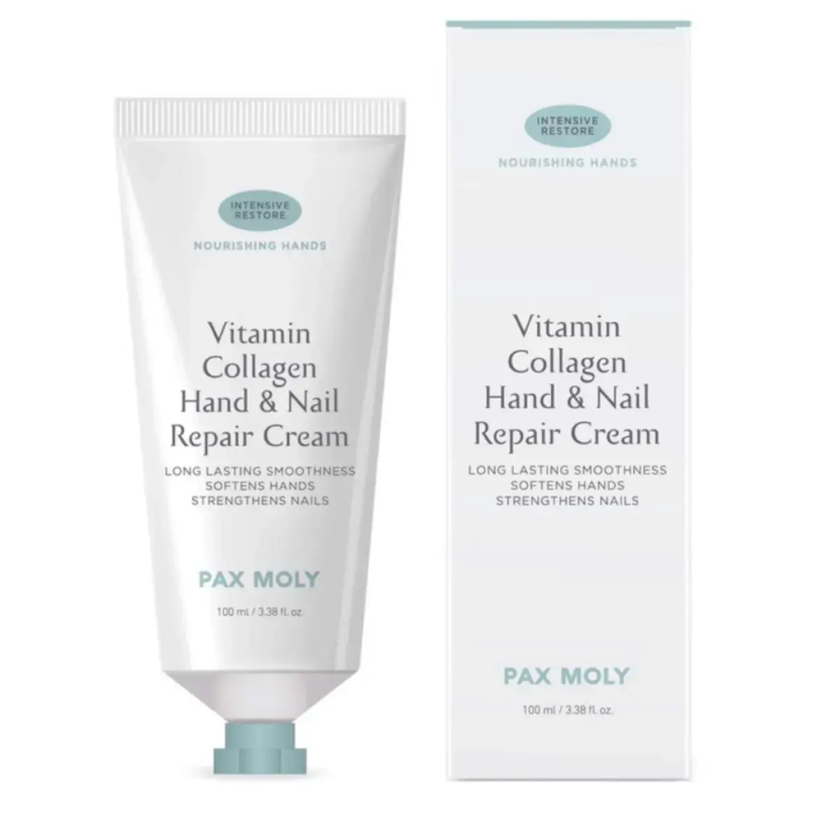 PaxMoly, Vitamin Collagen, Hydrating & Moisturising, Hand & Nail Cream, Fruity & Floral, 100 ml