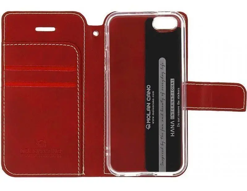 Molan Cano Issue Book Case for Samsung Galaxy S21 FE Red