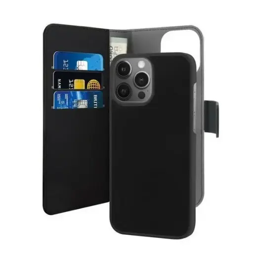Puro Wallet Detachable чехол-книжка для телефона iPhone 13 Pro чёрный