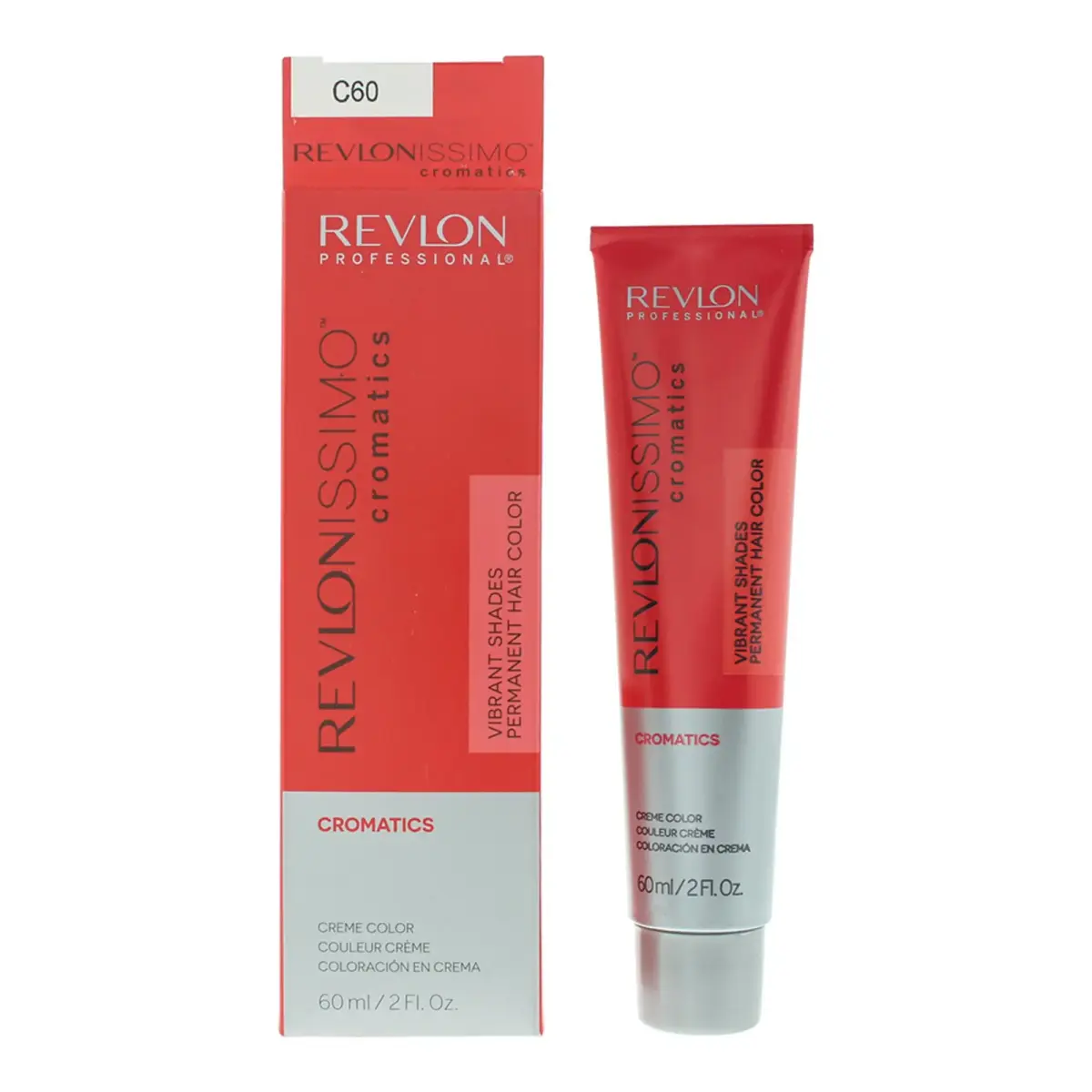 Revlon, Cromatics, Permanent Hair Dye, C60 Fire Red, 60 ml