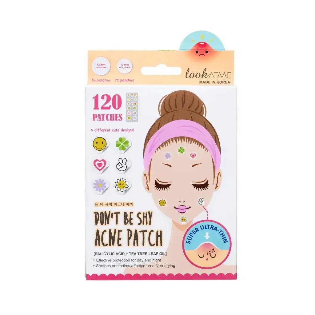 Look At Me , Don't Be Shy, Acne Treatment, As needed, Local Treatment Patch, For Face, 120 pcs