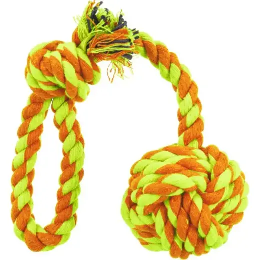 Dog Toy - Trixie Playing Rod with Woven in Ball, 5.5cm|30cm