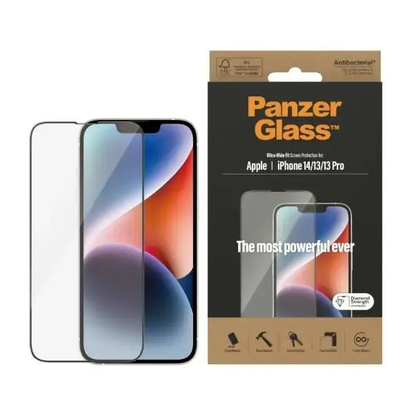 PanzerGlass Ultra-Wide Fit tempered glass for phone iPhone 13 | iPhone 13 Pro | iPhone 14 6,1"