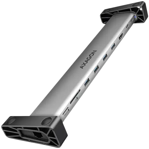 AXAGON HMC-10HLS, USB 5Gbps hub, 4x USB-A, HDMI 4K/60Hz, RJ-45, SD/microSD, PD 100W, 25cm USB-C cable