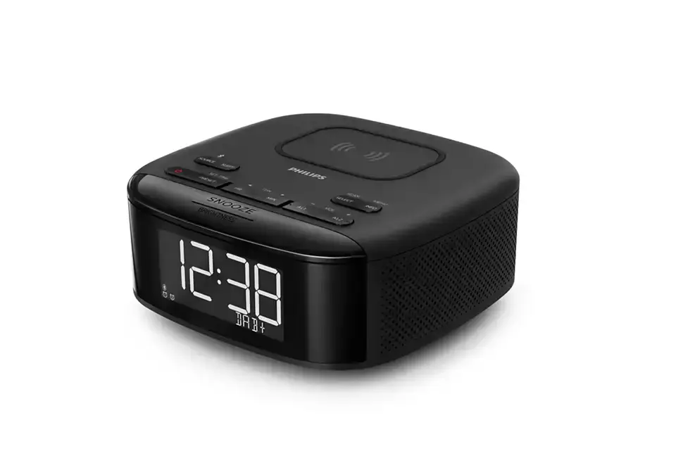 PHILIPS Radio pulkstenis, melns