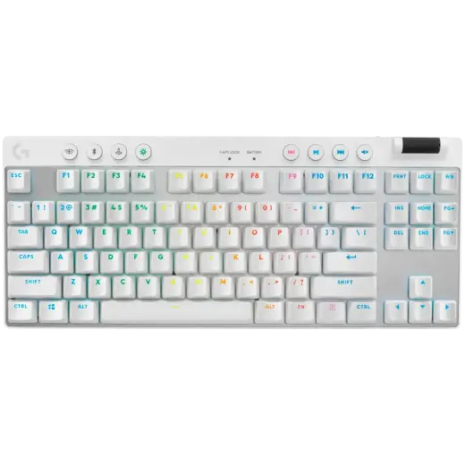 LOGITECH G PRO X TKL LIGHTSPEED Mechanical Gaming Keyboard - WHITE - NORDIC - TACTILE